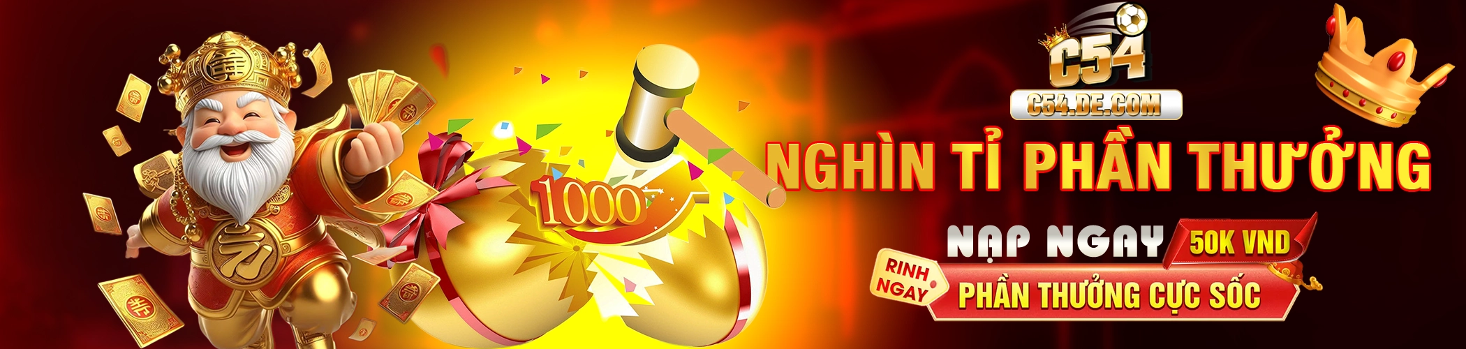 C54 tặng thành viên mới 50k miễn phí hấp dẫn